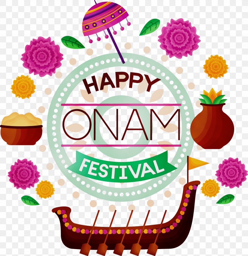 Onam, PNG, 2910x3000px, Onam, Drawing, Harvest Festival, Line Art, Paint Download Free