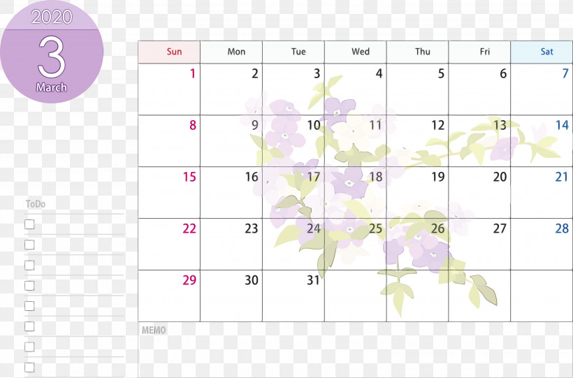 Text Line Purple Pink Font, PNG, 3000x1982px, 2020 Calendar, March 2020 Calendar, Circle, Diagram, Line Download Free