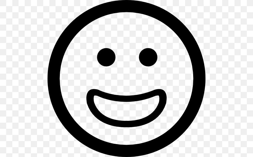 Smiley Happiness Clip Art, PNG, 512x512px, Smiley, Black And White, Emoji, Emoticon, Emotion Download Free