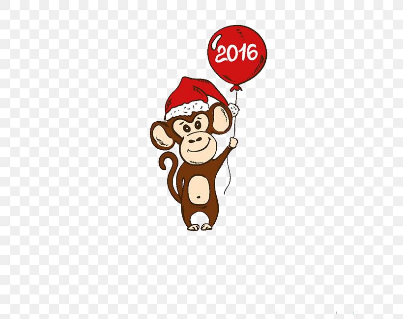 Santa Claus Christmas Monkey Illustration, PNG, 650x650px, Santa Claus, Cartoon, Christmas, Christmas And Holiday Season, Drawing Download Free