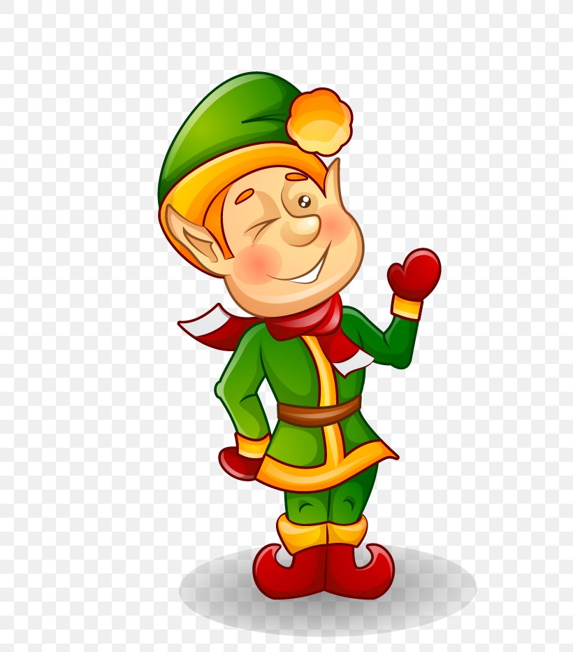 Lovely Vector Green Christmas Elf, PNG, 666x932px, Christmas, Art, Boy, Cartoon, Christmas Elf Download Free