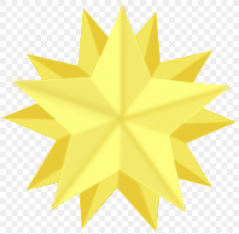 Yellow Plant Star Symmetry, PNG, 2400x2351px, Watercolor, Paint, Plant, Star, Symmetry Download Free
