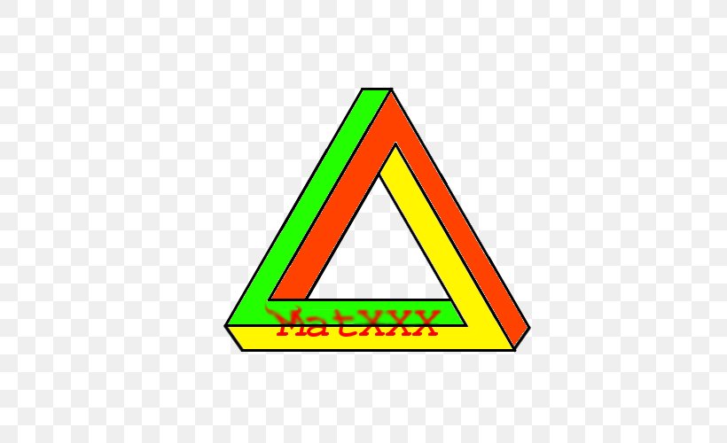 Penrose Triangle Impossible Object Logo, PNG, 500x500px, Penrose Triangle, Area, Brand, Gimp, Impossible Object Download Free