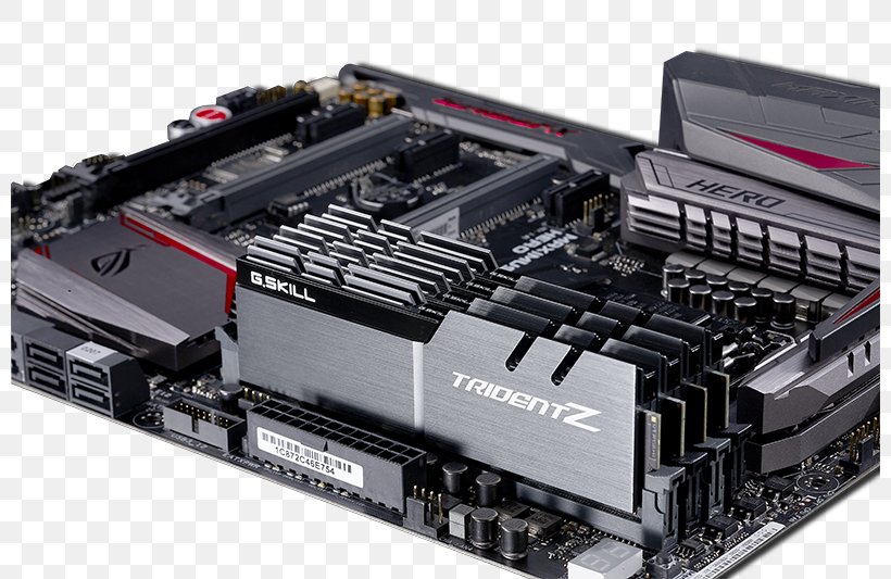 Graphics Cards & Video Adapters Computer Hardware DDR4 SDRAM G.Skill Motherboard, PNG, 800x533px, Graphics Cards Video Adapters, Central Processing Unit, Color, Computer Component, Computer Cooling Download Free