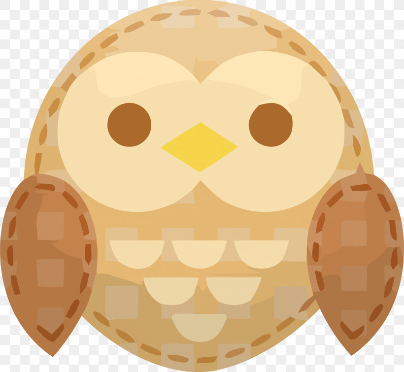 Owl Yellow Bird Of Prey Beige Oval, PNG, 2537x2337px, Cartoon Owl, Beige, Bird Of Prey, Cute Owl, Oval Download Free