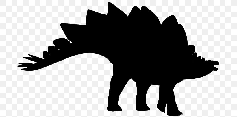 Stegosaurus Triceratops Tyrannosaurus Vector Graphics Silhouette, PNG, 700x404px, Stegosaurus, Blackandwhite, Dinosaur, Drawing, Head Download Free