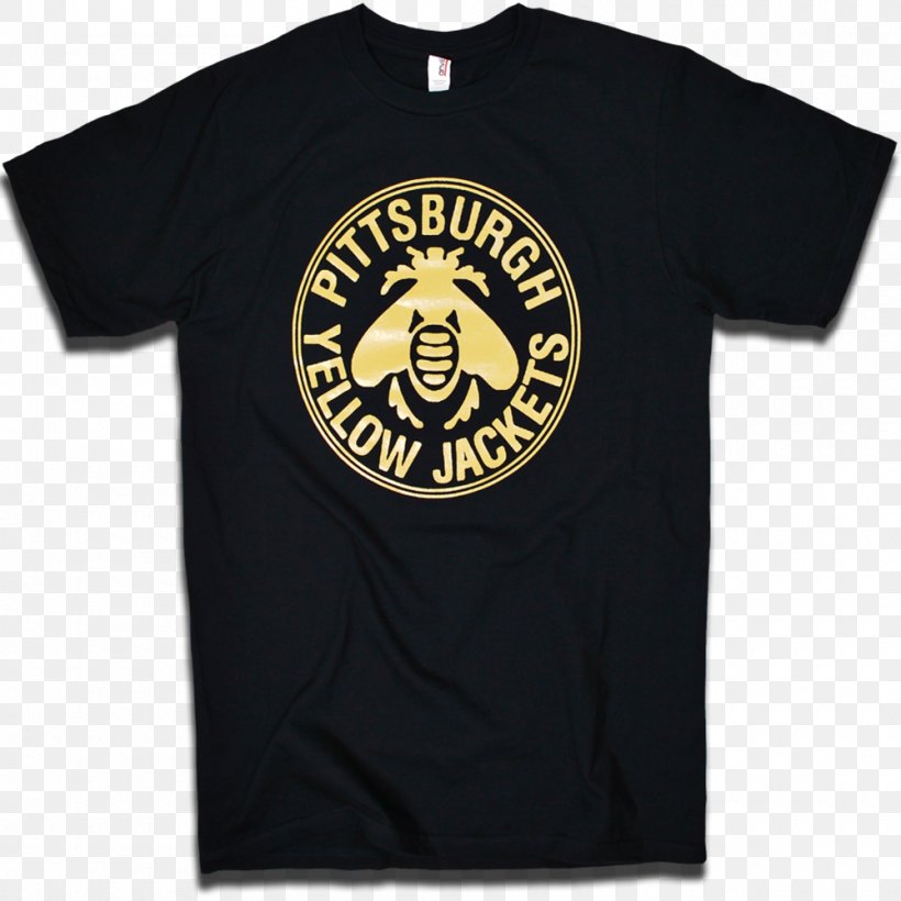 T-shirt Pittsburgh Yellow Jackets Jersey, PNG, 1000x1000px, Tshirt, Black, Brand, Clothing, Jacket Download Free