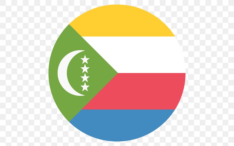 Flag Of The Comoros Indian Ocean Emoji, PNG, 512x512px, Comoros, Aluminium, Area, Brand, Emoji Download Free