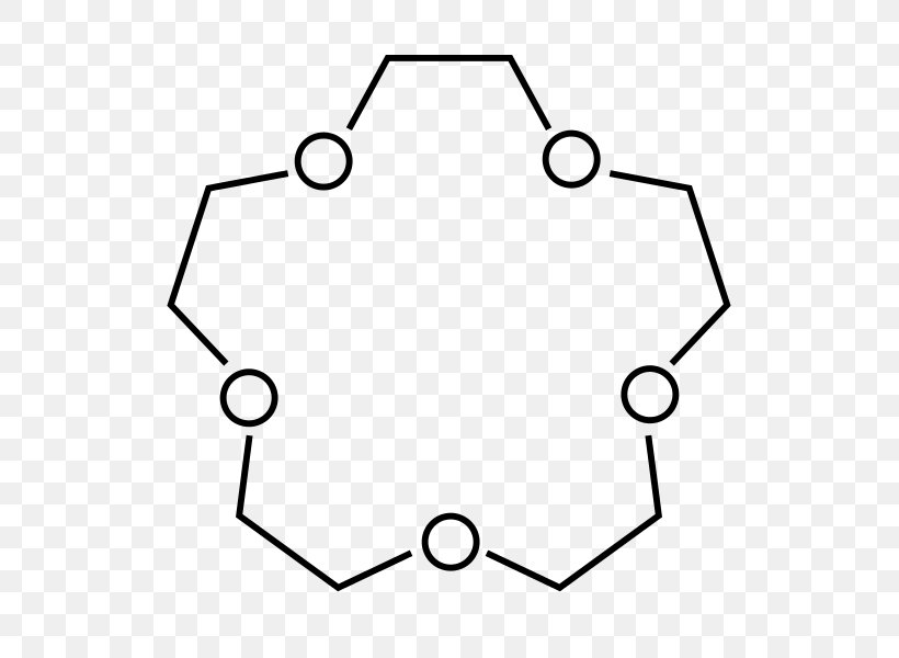 Crown Ether 15-Crown-5 Cyclic Compound 18-Crown-6, PNG, 629x600px, Ether, Area, Black And White, Chemical Compound, Crown Download Free