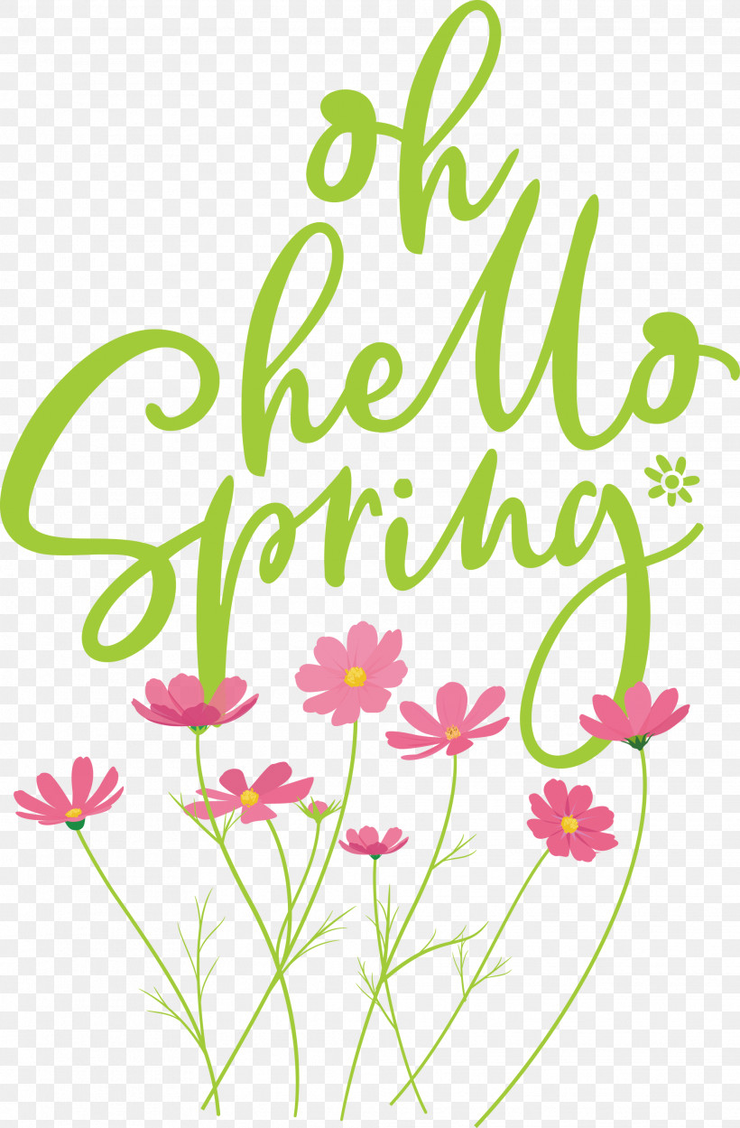 Oh Hello Spring Hello Spring Spring, PNG, 1969x3000px, Hello Spring, Calligraphy, Cartoon, Logo, Royaltyfree Download Free