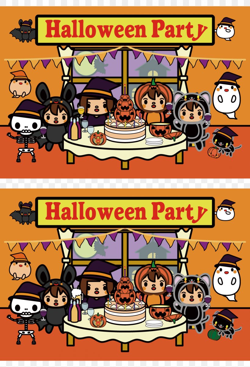Spot The Difference Halloween Photography Coloring Book, PNG, 1200x1760px, Spot The Difference, Area, Art, Black And White, Black Cat Download Free