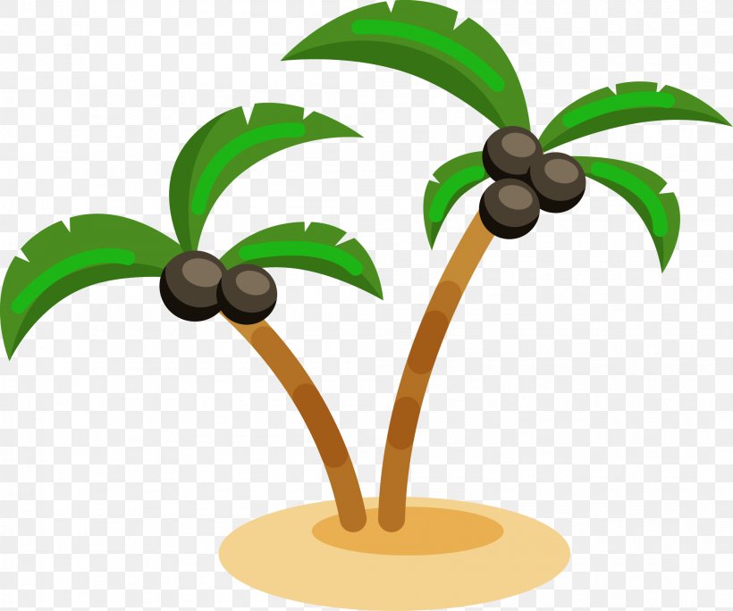 Clip Art Tree Coconut Vector Graphics Image, PNG, 2094x1747px, Tree, Artwork, Beach, Cartoon, Coconut Download Free