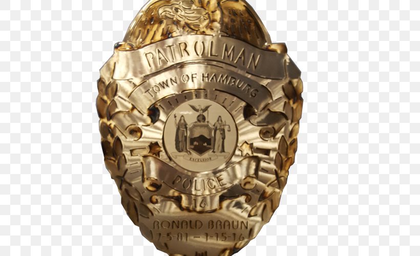 Badge New York State Police Steel Crazy Iron Art Oklahoma, PNG, 500x500px, Badge, Brass, Buffalo, Coat Of Arms, Coat Of Arms Of New York Download Free