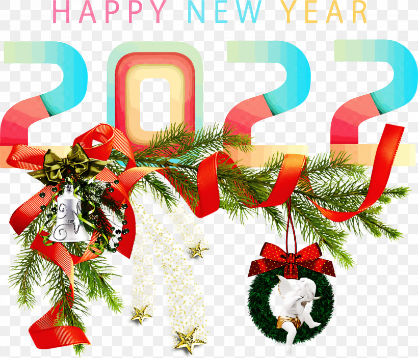 Happy 2022 New Year 2022 New Year 2022, PNG, 3000x2574px, Christmas Day, Bauble, Birthday, Christmas Card, Christmas Tree Download Free