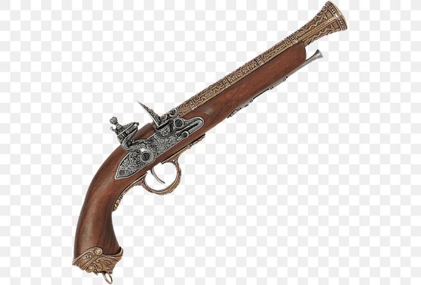 Trigger Revolver Flintlock Pistol Firearm, PNG, 555x555px, Watercolor, Cartoon, Flower, Frame, Heart Download Free