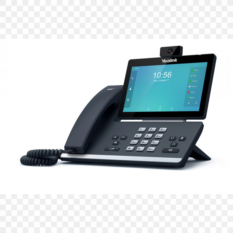 Yealink SIP-T58V Ip Phone VoIP Phone Session Initiation Protocol Media Phone Telephone, PNG, 1200x1200px, Yealink Sipt58v Ip Phone, Android, Communication, Computer Monitor Accessory, Corded Phone Download Free
