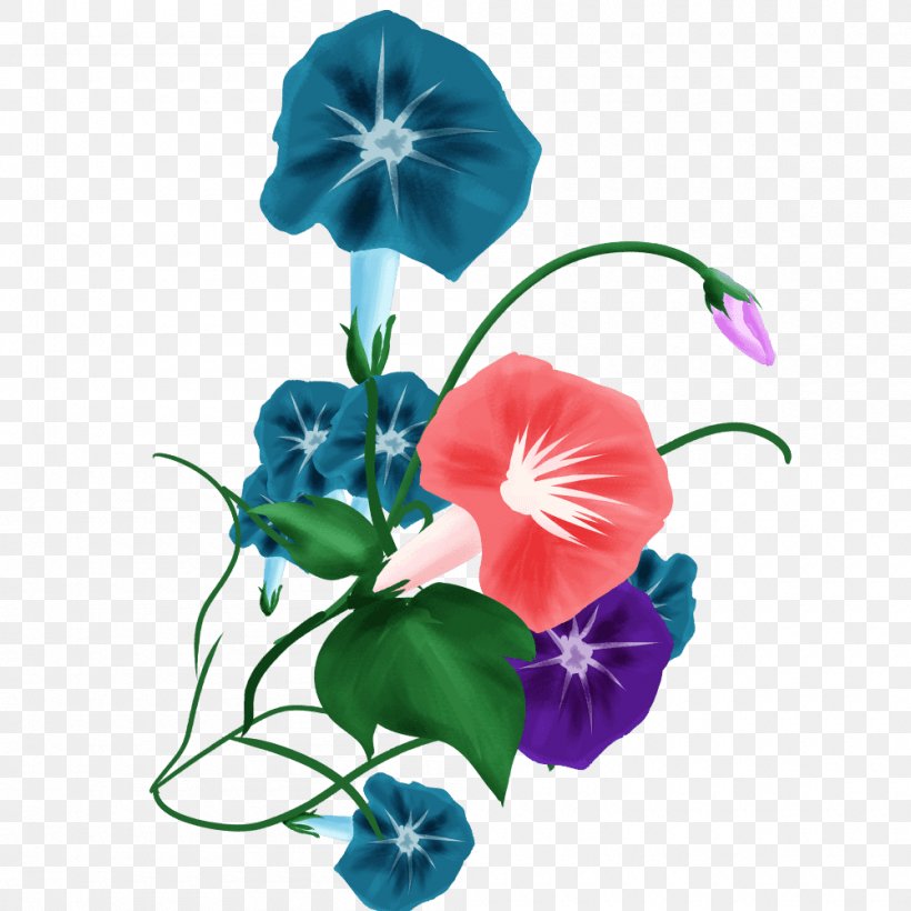 Japanese Morning Glory Annual Plant Plant Stem Flower, PNG, 1000x1000px, Japanese Morning Glory, Annual Plant, Bellflower Family, Blue, Brush Download Free