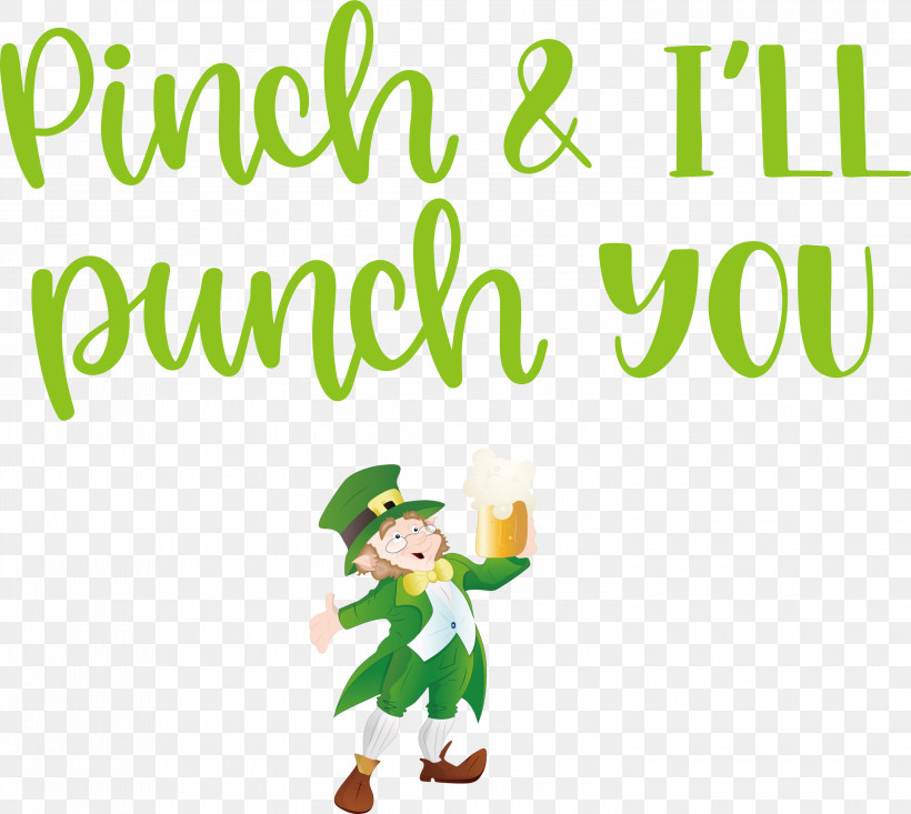 Pinch Punch St Patricks Day, PNG, 3000x2684px, Pinch, Behavior, Cartoon, Character, Christmas Day Download Free