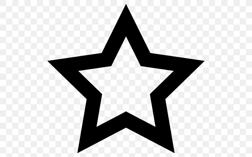 Star Clip Art, PNG, 512x512px, Star, Area, Black And White, Bookmark, Cdr Download Free