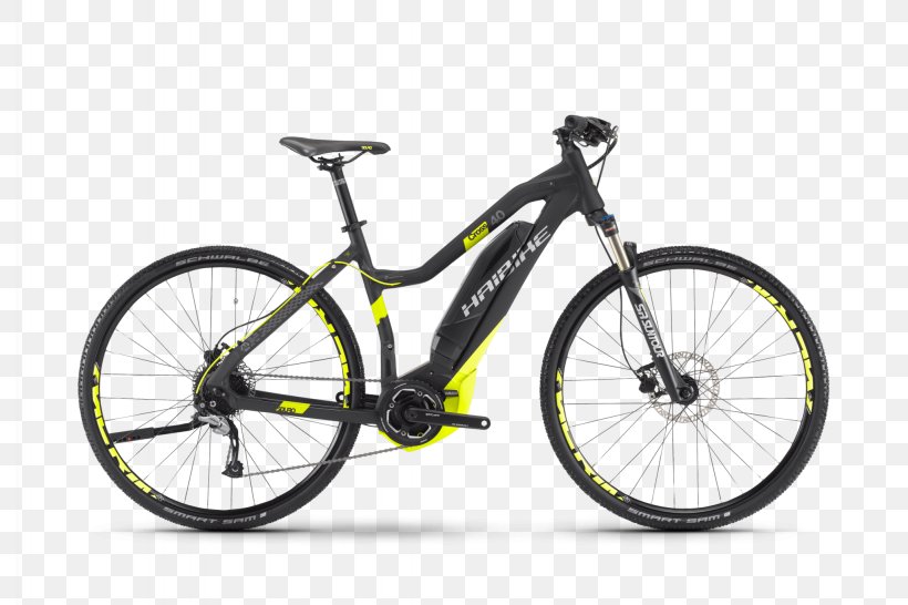 Electric Bicycle Haibike Bicycle Shop Cyclo-cross Bicycle, PNG, 2048x1365px, 2017, Bicycle, Bicycle Accessory, Bicycle Drivetrain Part, Bicycle Fork Download Free