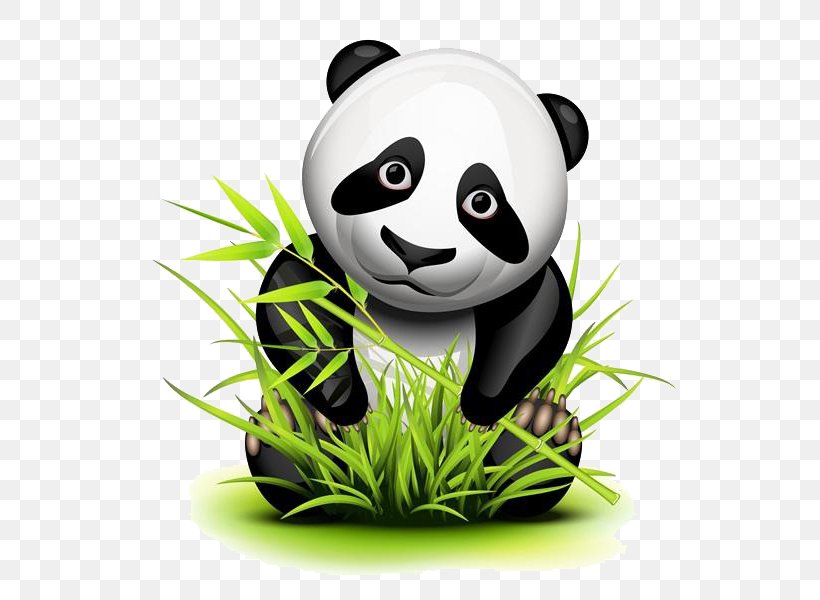 Giant Panda Bamboo Royalty-free Drawing, PNG, 600x600px, Giant Panda, Bamboo, Bear, Carnivoran, Cartoon Download Free