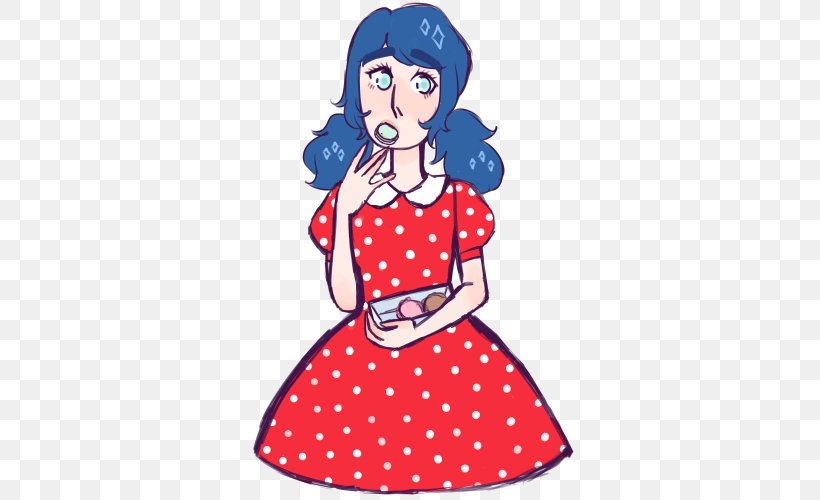 Polka Dot Dress Line Clip Art, PNG, 500x500px, Polka Dot, Character, Clothing, Dress, Fiction Download Free