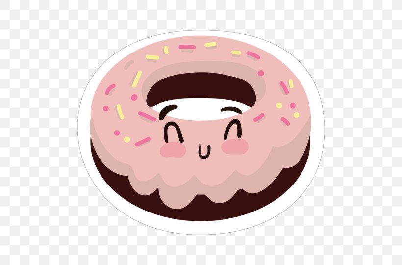 Donuts Ice Cream Cones Sticker Cartoon, PNG, 540x540px, Donuts, Cartoon, Cheek, Chimpstickerscom, Dunkin Donuts Download Free
