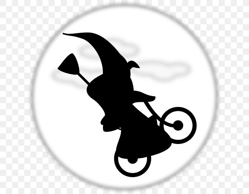 Bicycle Cycling Witchcraft Clip Art, PNG, 640x640px, Bicycle, Bicycle Gearing, Bike Lane, Black, Black And White Download Free