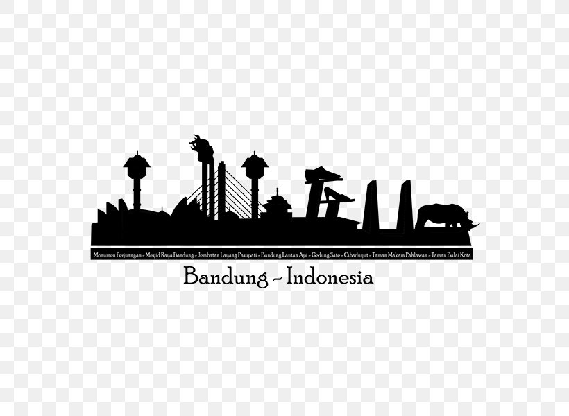 Bandung Silhouette, PNG, 600x600px, Bandung, Black And White, Brand, Landmark, Logo Download Free