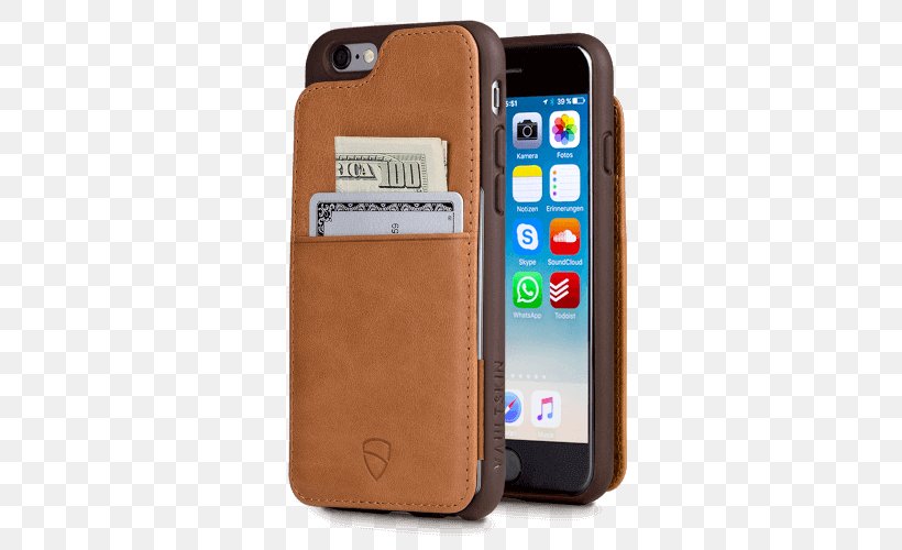 IPhone 6S Wallet IPhone 7 IPhone 6 Plus IPhone 6 & 6S Case Vaultskin, PNG, 500x500px, Iphone 6s, Apple Wallet, Brown, Case, Credit Card Download Free