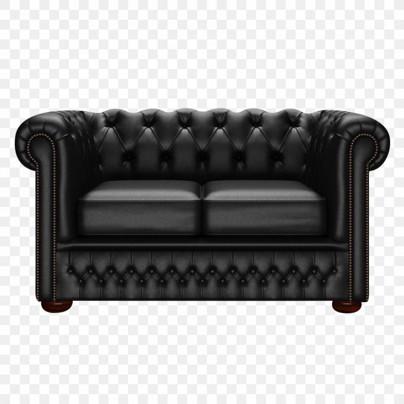 Loveseat Couch Chesterfield Leather Club Chair, PNG, 900x900px, Loveseat, Armrest, Black, Black M, Brittfurn Download Free