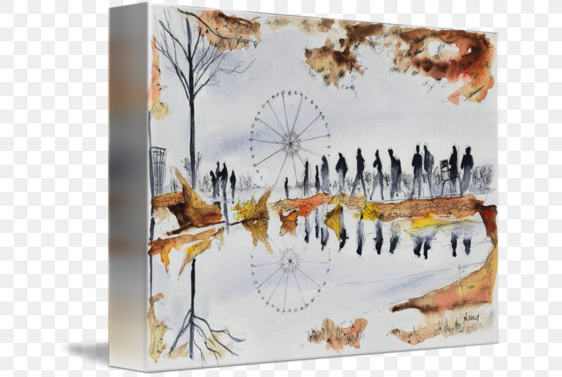 Watercolor Painting Ferris Wheel Art Drawing, PNG, 650x550px, Painting, Art, Canvas, Drawing, Fauna Download Free
