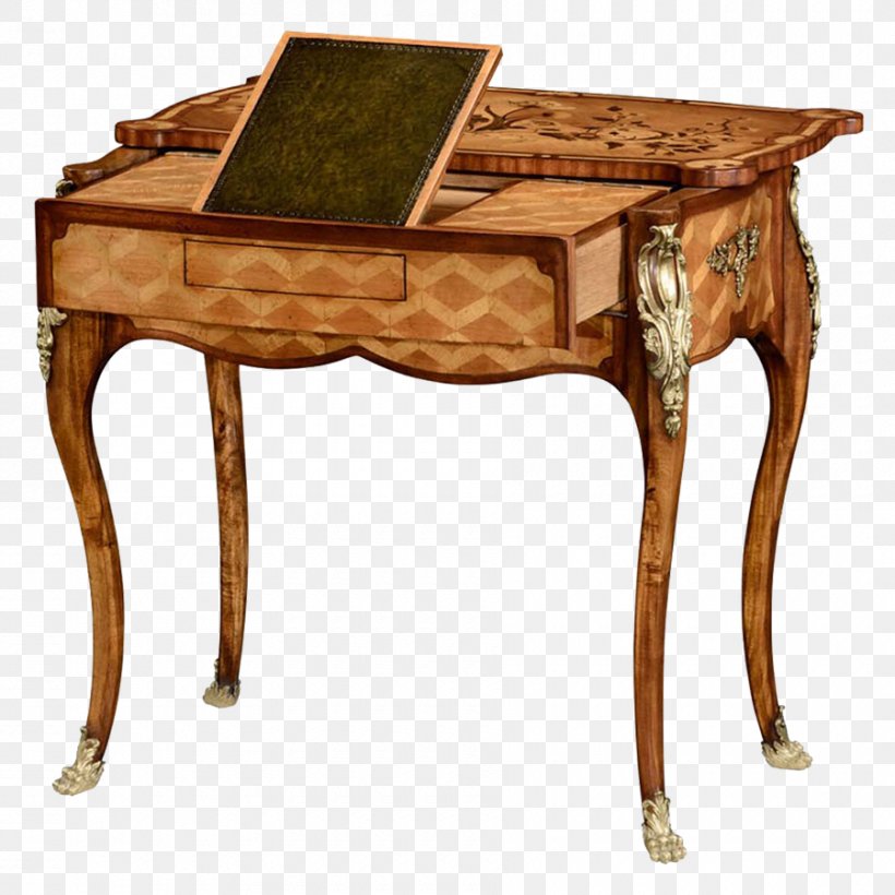 Writing Desk Writing Table Campaign Desk Marquetry, PNG, 900x900px, Desk, Antique, Brass, Campaign Desk, End Table Download Free