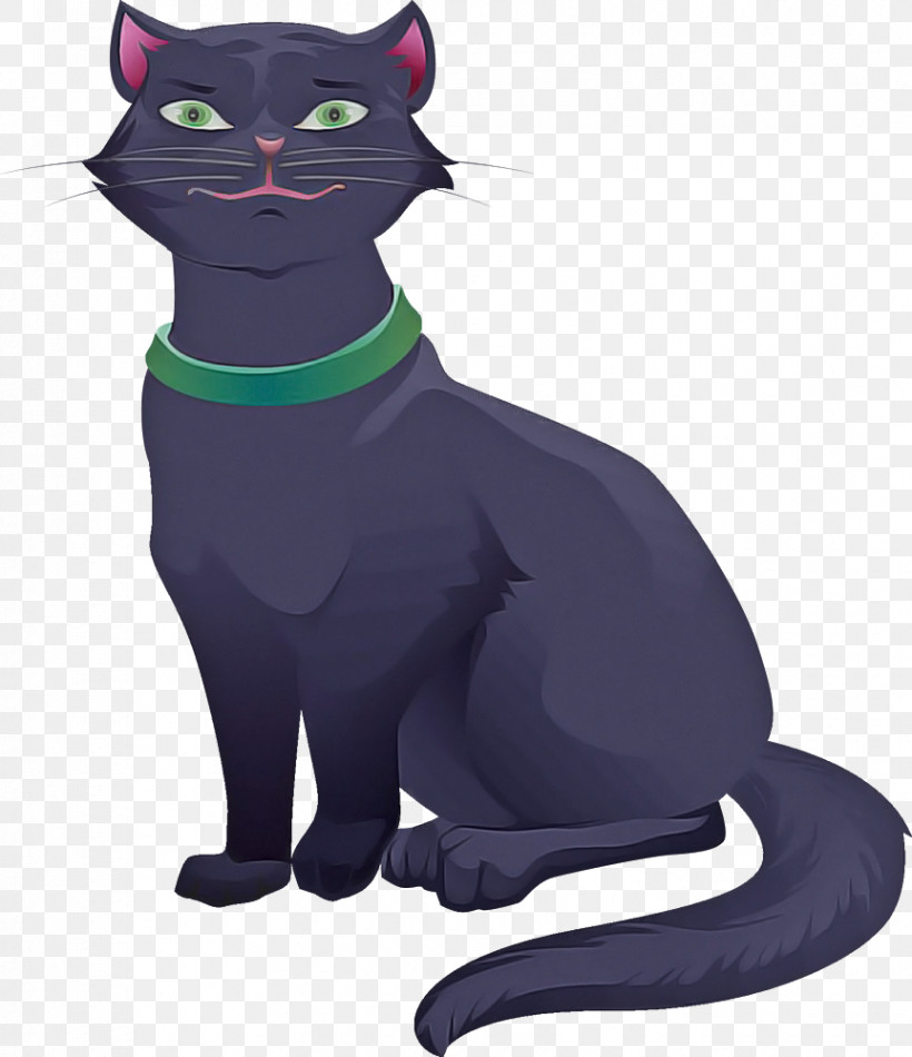 Cat Black Cat Small To Medium-sized Cats Whiskers Cartoon, PNG, 863x1000px, Cat, Animation, Asian, Black Cat, Bombay Download Free