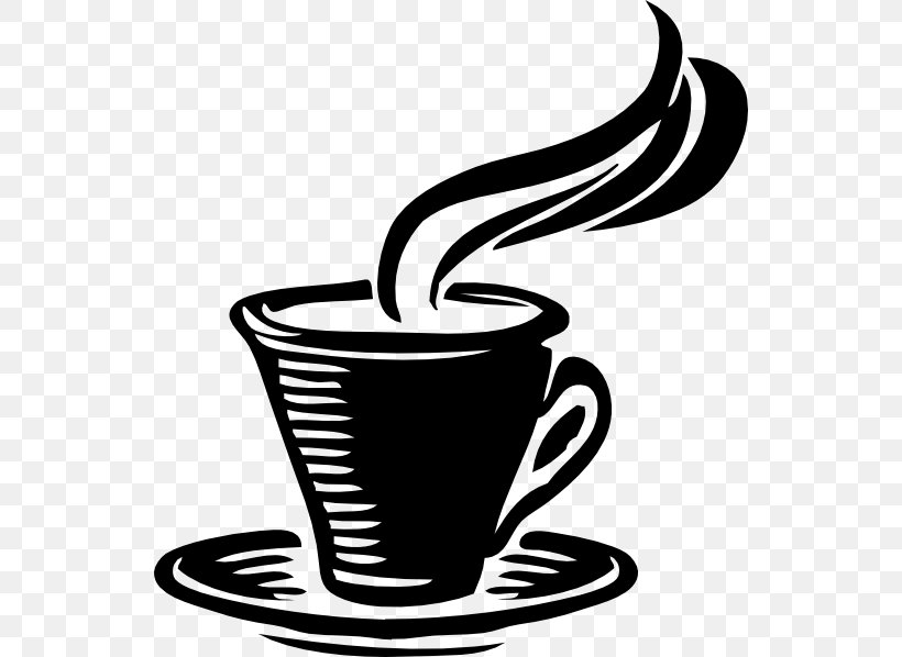 Coffee Cup Tea Mug Clip Art, PNG, 540x598px, Coffee, Black And White, Cartoon, Coffee Cup, Coffeemaker Download Free