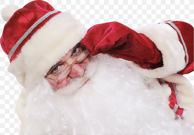Santa Claus, PNG, 3317x2308px, Watercolor, Beard, Christmas, Facial Hair, Paint Download Free