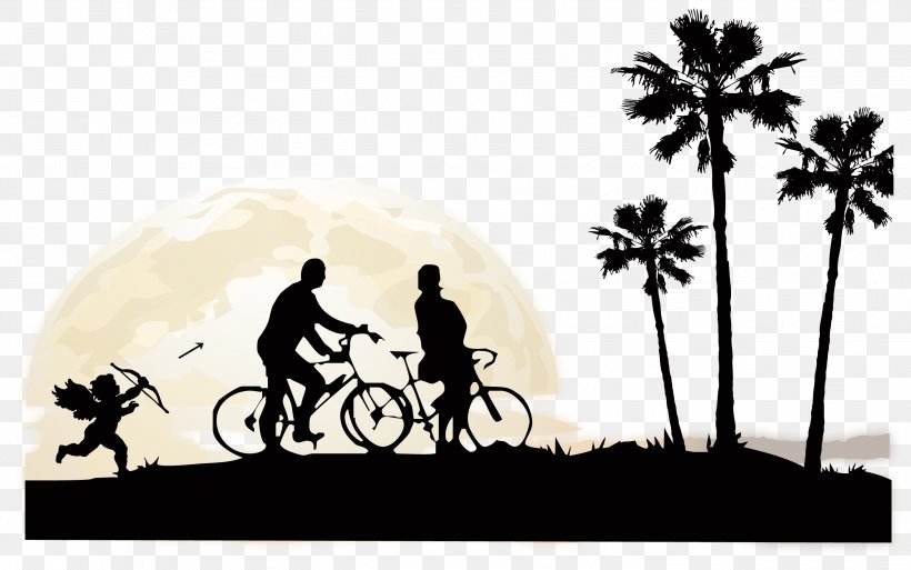 Silhouette Designer Graphic Design, PNG, 2627x1645px, Silhouette, Advertising, Bicycle, Brand, Cycling Download Free