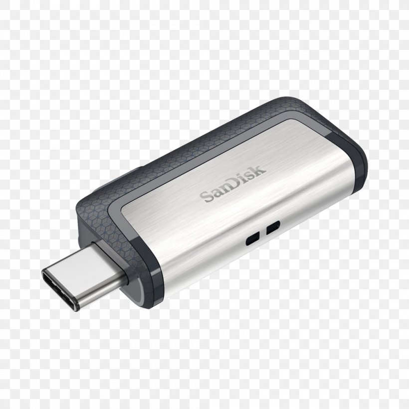 USB Flash Drives USB-C SanDisk Ultra Dual Drive USB Type-C Computer Data Storage, PNG, 1000x1000px, Usb Flash Drives, Adapter, Computer Data Storage, Data Storage, Data Storage Device Download Free