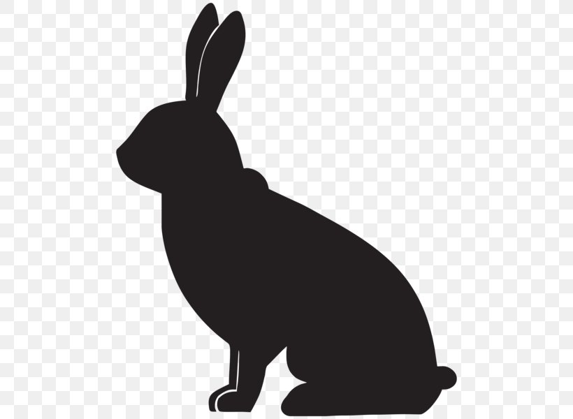 Domestic Rabbit Hare Clip Art Silhouette, PNG, 494x600px, Domestic Rabbit, Animal Silhouettes, Black And White, Dog Like Mammal, Easter Bunny Download Free