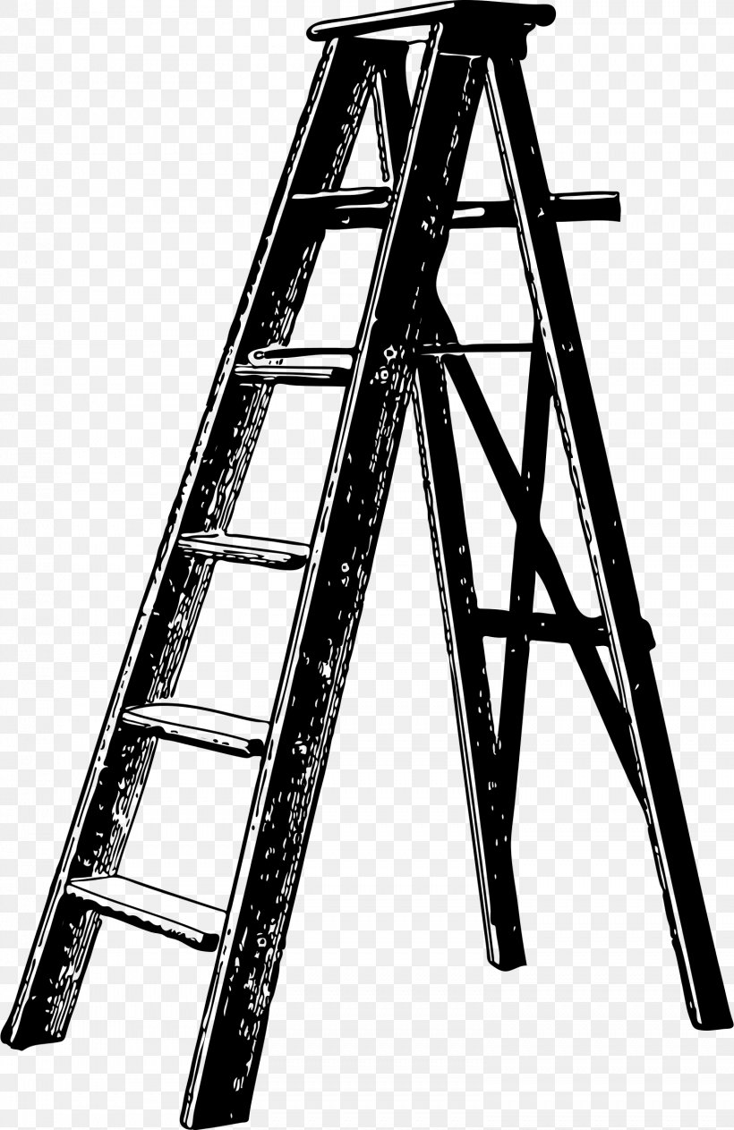 Ladder Clip Art, PNG, 1558x2400px, Ladder, Black And White, Keukentrap, Monochrome, Monochrome Photography Download Free