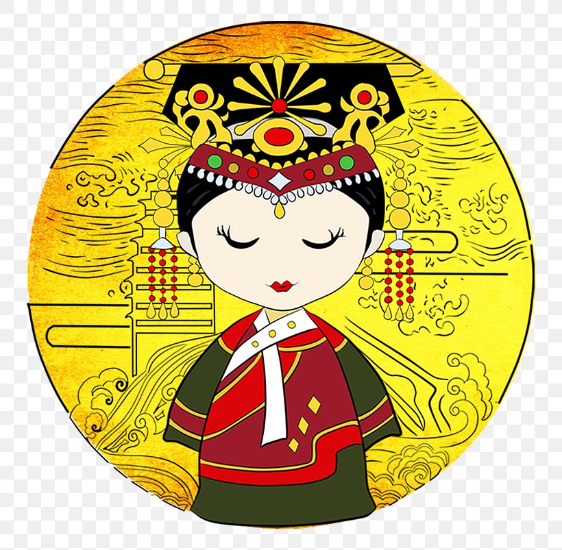 Qing Dynasty Cartoon Illustration Gege Image, PNG, 803x803px, Qing Dynasty, Black Hair, Cartoon, Comics, Consort Download Free