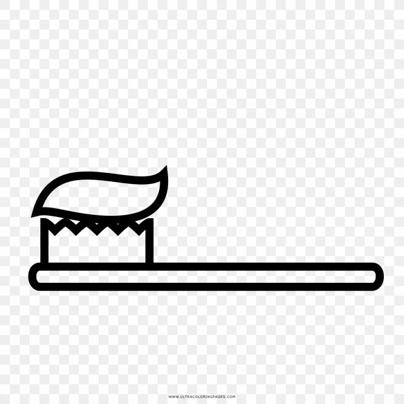 Toothbrush Drawing Human Tooth Toothpaste, PNG, 1000x1000px, Toothbrush, Area, Ausmalbild, Black, Black And White Download Free