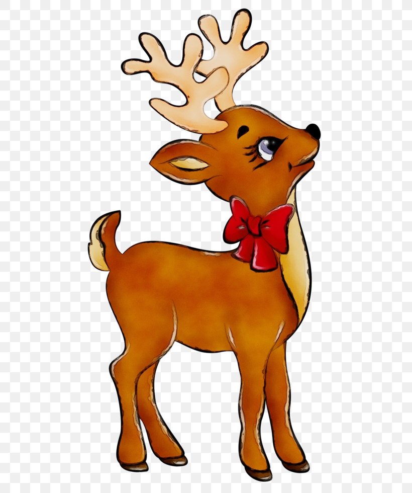 Reindeer, PNG, 500x980px, Watercolor, Animal Figure, Cartoon, Deer, Fawn Download Free
