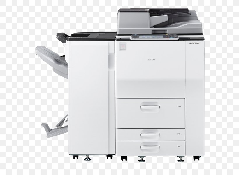 Ricoh Multi-function Printer Photocopier Escáner Printing, PNG, 600x600px, Ricoh, Drawer, Duplex Printing, Electronics, Fax Download Free