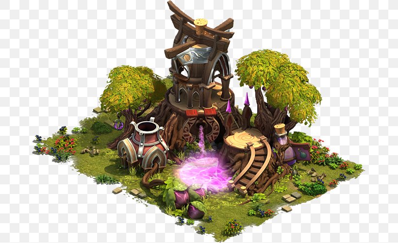 Tree Elvenar Psd Forge Of Empires, PNG, 687x501px, Tree, Bonsai, Building, Character, Elf Download Free