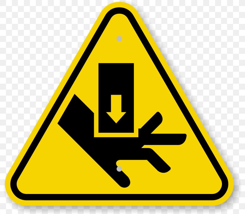 Warning Label Hazard Sign Pinch, PNG, 800x716px, Warning Label, Area, Decal, Hazard, Label Download Free