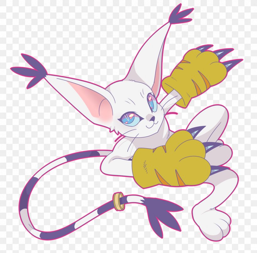 Gatomon Whiskers Kitten Digimon Adventure Tri., PNG, 1275x1258px, Watercolor, Cartoon, Flower, Frame, Heart Download Free