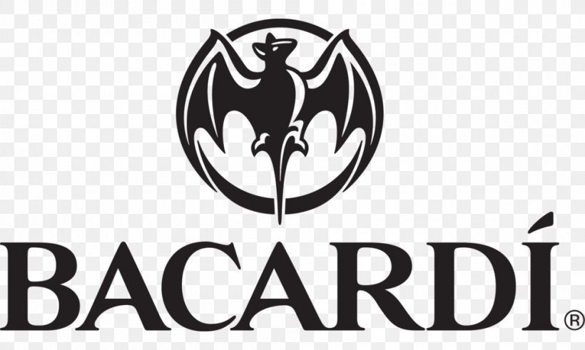 Logo Bacardi White Rum Ron Bacardi Blanco 980 Ml, PNG, 1000x600px, Logo, Bacardi, Blackandwhite, Brand, Crest Download Free