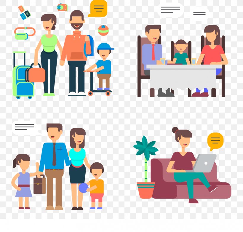 Download Illustration, PNG, 1667x1592px, Family, Area, Cartoon, Child, Communication Download Free