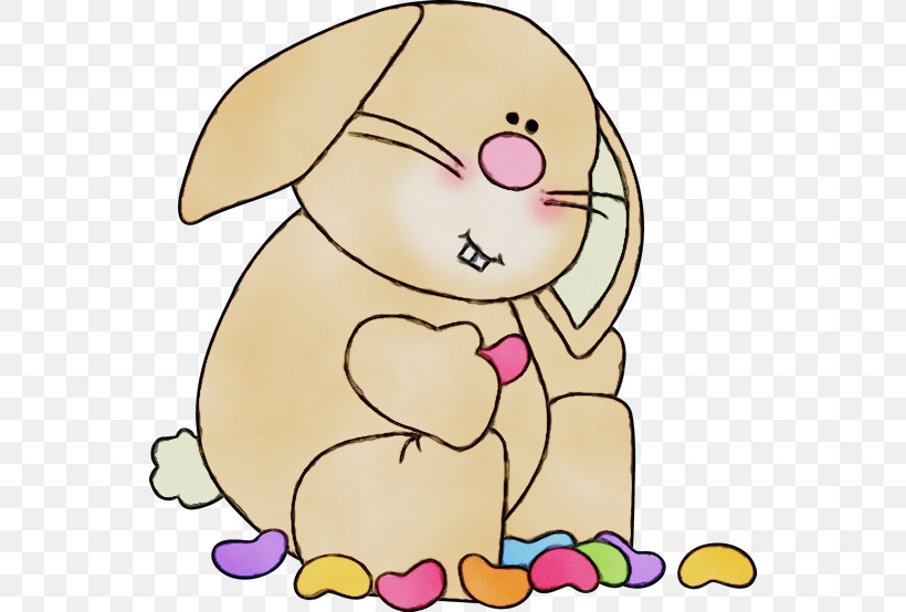 Easter Bunny, PNG, 550x554px, Watercolor, Animal Figure, Cartoon, Easter Bunny, Nose Download Free